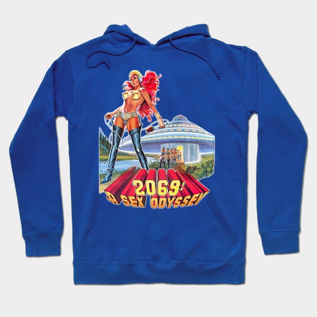 2069 A Sex Odyssey Retro Cult Classic Fan Art Hoodie by darklordpug